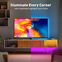 Bande LED SMD5050 à vente chaude, synchronisation musicale, panneaux LED RGB SMD 5050, bande LED RGB, rétroéclairage pour PC et TV