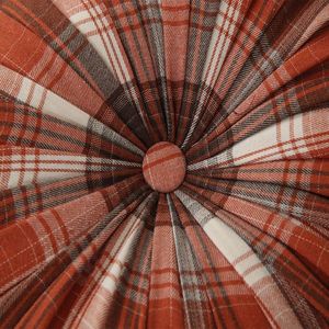 Coussin rond épais en coton à motif écossais, coussin de sol doux pour le soutien lombaire, idéal pour salon, chambre, bureau, balcon - Product Image 3