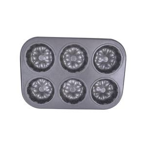 Fabricación <span class=keywords><strong>profesional</strong></span> Acero al carbono 0,35mm Mini Muffin Pan Durable Bandeja <span class=keywords><strong>para</strong></span> hornear 6 Cup Crown Muffin Pans - Product Image 1