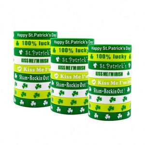 Pulsera de Silicona Irlandesa para el Día de San Patricio, Pulsera de Goma con Trébol de la Suerte Verde, Regalo para Fiestas - Product Image 5