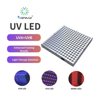 Panneau de source lumineuse UV LED pour bronzage UVA 360-380nm UVB 300-320nm, dimmable 130W, pour cabine de bronzage et salon de beauté