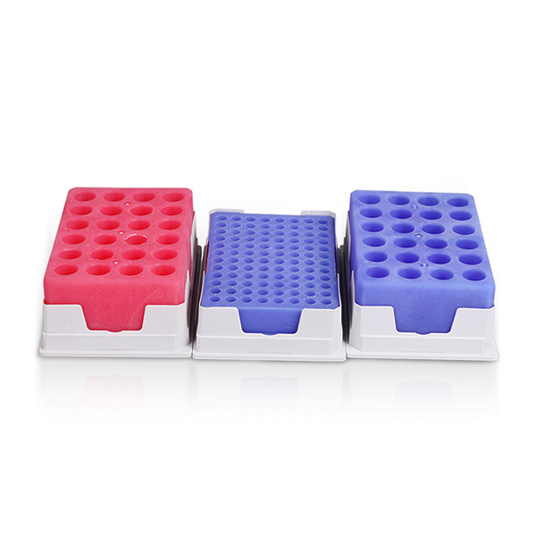 Laboratory Ice Free PCR Mini Cooler Rack Block with Cooling Tube OEM Customizable CE Certified Plastic Material