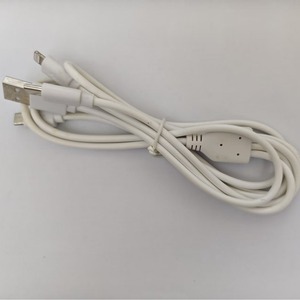 3 In 1 Usb <b>Charging</b> <b>Cable</b> Type C Fast Charge Data <b>Cable</b> White Pvc Material For Mobile Phones And Devices - Product Image 3