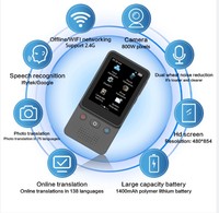 Dispositif de traduction linguistique bidirectionnelle portable T21 avec 138 langues, traduction vocale instantanée hors ligne, fonctionnalités d'écran tactile WiFi