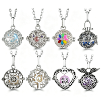 Pendentif cage à perle en cuivre électroplaqué, médaillon creux ouvrable compatible avec perle Edison, accessoire pour la fabrication de bijoux DIY, idéal pour cadeau de fête