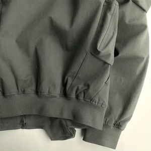 Giacca Cargo da <span class=keywords><strong>Uomo</strong></span> Nuovo Design con Tasche Multiple in Twill di Cotone Colletto Alto Tinta Unita con Zip Bidirezionale - Product Image 6