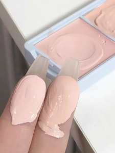 Two Color Cushion Foundation <b>Compact</b> Matte Finish Pore Covering Brightening Face Powder with Highlight for Daily <b>Makeup</b> - Product Image 5