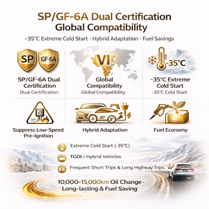 Olio Motore Sintetico Completo API SP ILSAC GF 6A 4L per Auto Ibride TGDI a Benzina SAE <span class=keywords><strong>0W</strong></span> <span class=keywords><strong>20</strong></span> - Product Image 2