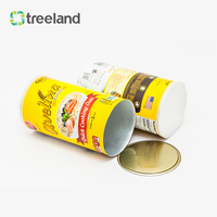 Fabricant de boîtes tubulaires en papier kraft hermétique faites à la main pour le petit déjeuner Céréales Snack Cookie Nourriture pour animaux domestiques et sucre avec vernis