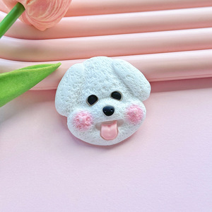 C&J Custodia per Telefono 3D con Cucciolo <span class=keywords><strong>e</strong></span> <span class=keywords><strong>Orso</strong></span> in Crema, Accessori per Capelli Fatti a Mano, Mini Charm in Resina Cartoon Fai-da-Te, Accessori per Artigianato - Product Image 3