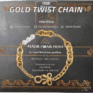 Pulsera de Eslabones de Piedra Natural Chapada en Oro, Hecha a Mano, de Acero Inoxidable, Joyería Moderna para Mujer - Product Image 2