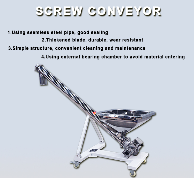 Factory Custom Inclined Hopper Screw Conveyor For Powder