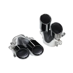 Para Mercedes-Benz Clase A W177 A35 C118 CLA35 CLA45 X247 GLB35 A45S 2020+ - Piezas de escape trasero cuádruple para parachoques de coche - Product Image 5