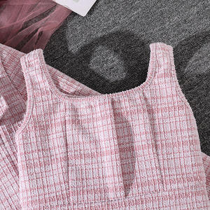 Conjunto de Roupas para Meninas de 8 a 12 Anos, Blazer Cropped de Manga Longa com Estampa Xadrez e Vestido Bodycon, Moda Adolescente - Product Image 4