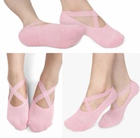 Chaussettes de yoga respirantes à sangles croisées antidérapantes