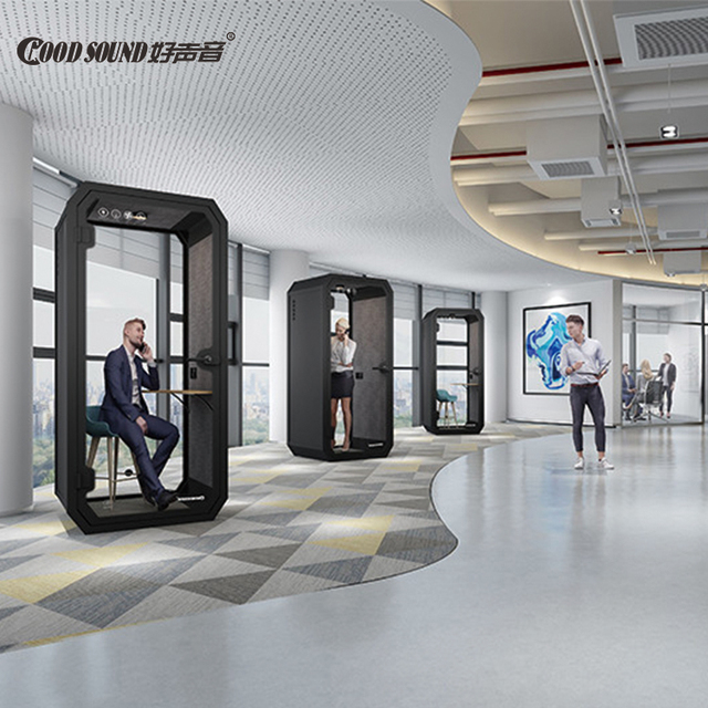 Goodsound Customized Single Soundproofing a Booth Corner Privacy Prefabricated Office Meeting Pod