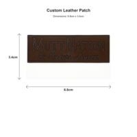 Étiquette rectangulaire en similicuir PU avec logo personnalisé en relief, patch thermocollant en similicuir, étiquette de marque privée pour chapeaux, sacs, vestes, vêtements