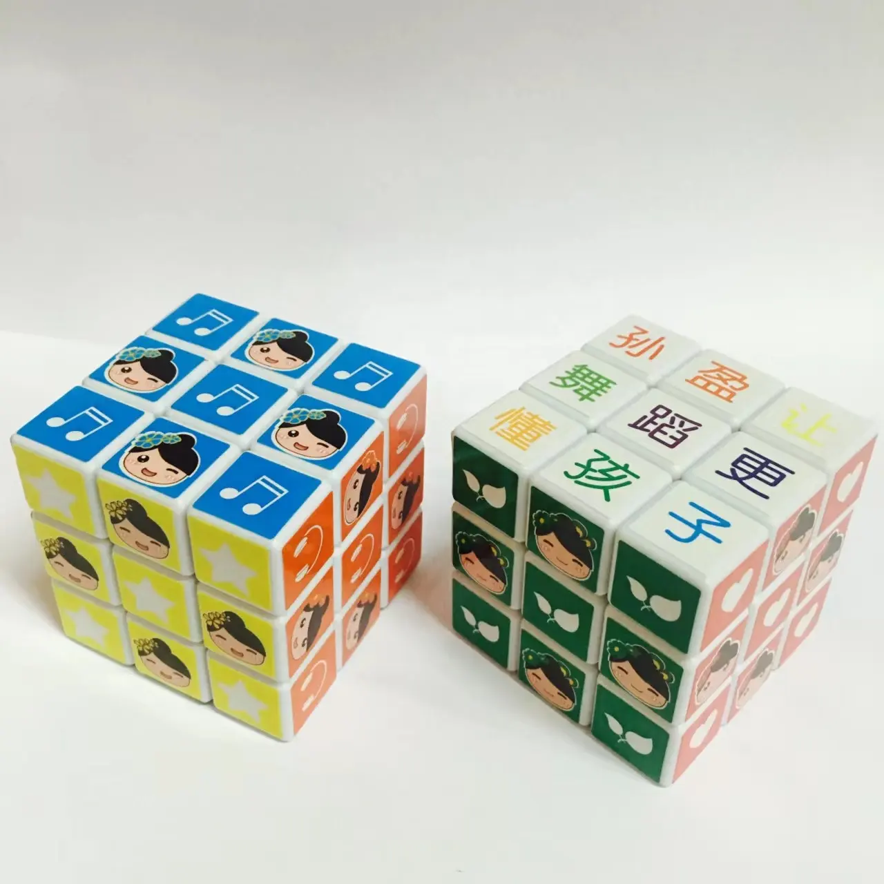 Fast delivery UV printing scenery landscape rotatable cube for promotion gift