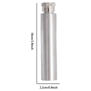 1盎司不锈钢迷你小口袋管酒壶，雪茄形口袋饮用管状瓶 - Product Image 1