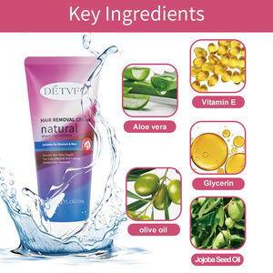 Crème Dépilatoire Inhibiteur de Pousse de Poils Permanente pour Femmes et Hommes à l'Aloe Vera, Marque Blanche - Product Image 3