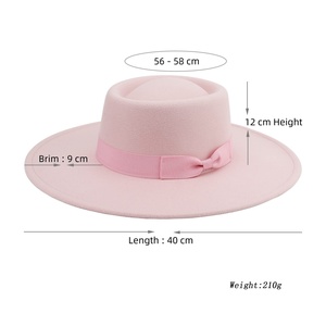 Sombrero Fedora de Estilo Retro Europeo Americano, con Lazo, Ala Ancha, Versátil, Ala Plana, de Lana Suave, de Fieltro Simple, para Hombres y Mujeres, Estilo Británico - Product Image 3