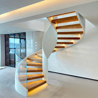 Escalier en colimaçon en fer à petits trous, design personnalisé pour loft, villa auto-construite, bar, fabricants d'escaliers en arc