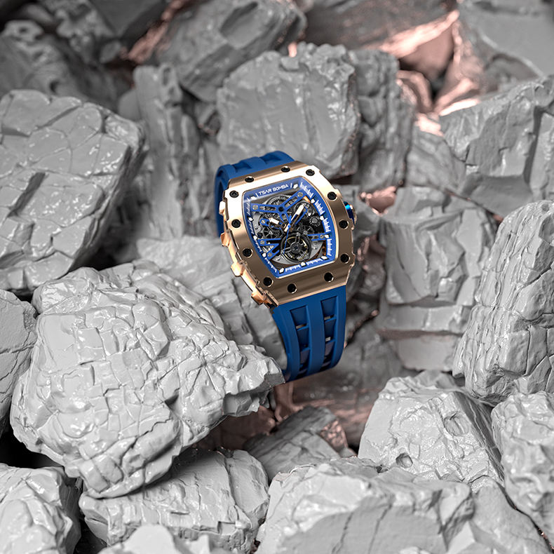 316L acciaio inox trasparente di lusso meccanico automatico orologio da  polso per gli uomini MIYOTA movimento resistente all'acqua cinturino in