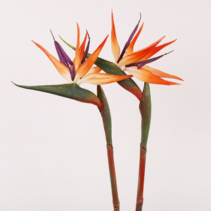 <b>Artificial</b> Bird Of Paradise Flowers Orange Color 84cm <b>Stem</b> Soft Plastic High Simulation Home Decor - Product Image 1