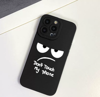 Nouvel Étui de Téléphone Antichoc en TPU Souple Imprimé « Ne Touchez Pas Mon Téléphone » pour iPhone 11 12 13 14 15 16 Pro Max 7 8