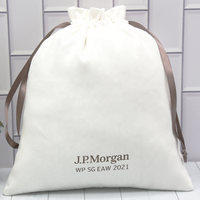 Sacs à cordon de serrage en mousseline sergé écologique, emballage blanc, ensemble de poussière, pochette 100% coton, écran, emballage cadeau
