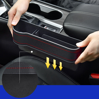 Boîte de rangement multifonctionnelle et élégante en cuir PU pour l'espace entre les sièges de voiture, 1 à 3 compartiments, porte-gobelet anti-fuite, organisateur automobile