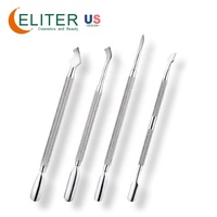Eliter Fournisseur en gros d'outils de beauté Poussoir à cuticules en acier inoxydable Outils de manucure Poussoir à cuticules pour ongles
