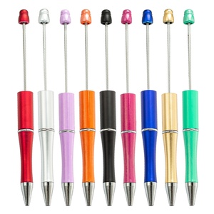 Hot Selling Beadable Pens Bulk New Color Pink Plastic Beads Pen Blanks for Beads Bead Able Ballpoint Plastic Pens - Product Image 2