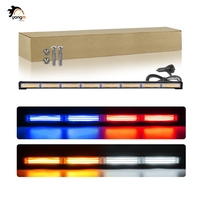 Nouvelle barre lumineuse LED clignotante de 33 pouces pour voiture, feux de travail DRL, lampe d'urgence COB, feux de position latéraux, feux stroboscopiques, étanche IP65 pour véhicules