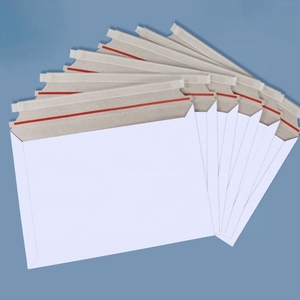 Vendita calda auto-sigillo riciclato bianco Stay Flat Hard rigido No Bend spedizione catalogo buste per foto documenti mailer - Product Image 3