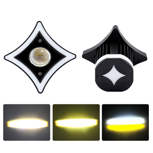 Nuevo Diseño, Faro Delantero con Anillo de Ángel Colorido, Luz de Trabajo, Ojo de Ángel, Doble Color, Amarillo y Blanco, Luz Auxiliar para Conducción en Niebla, 12V 40W - Product Image 4