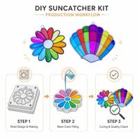 Production de moules personnalisés en gros disponible pour kits de capture de soleil artistiques pour organismes marins et jouets de dessin pour enfants
