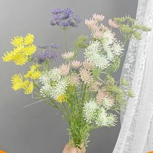 <b>Artificial</b> <b>Flowers</b> Bouquet Plastic High Simulation Wedding Home Decor Green White Blue Yellow - Product Image 1