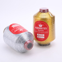 Krowntex Brand MX Style 500g Metallic Yarn Embroidery Thread Glitter Gold/Silver Metallic Thread for Hand Embroidery