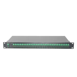 KEXINT 32 Core SC APC Simplex Adapters Rack Mount Fiber Optic Patch Panel Sliding Type