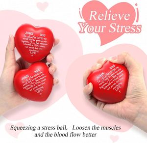 Balle anti-stress en mousse PU souple personnalisée en forme de cœur, cadeau promotionnel - Product Image 5