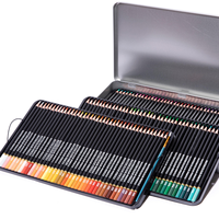 FLOWood – Coffret de 120 crayons de couleur professionnels hydrosolubles en métal, mélangeables, pour artistes, peinture aquarelle et croquis