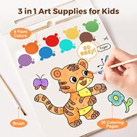 Carnets de peinture aquarelle personnalisables avec pinceau magique pour enfants - Papier artistique 20x25cm