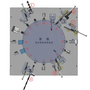 16-station Fully Automatic Ball Valve Assembly Machine With Vibrating Feeder For Valve Assembly Production Line