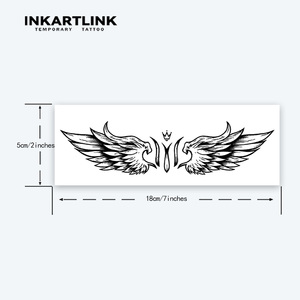 Autocollant de <span class=keywords><strong>tatouage</strong></span> temporaire personnalisé Ailes d'aigle Couronne, à base de plantes, imperméable, longue durée 15 jours, semi-permanent, <span class=keywords><strong>pour</strong></span> le <span class=keywords><strong>bas</strong></span> <span class=keywords><strong>du</strong></span> <span class=keywords><strong>dos</strong></span> et la taille des femmes - Product Image 4