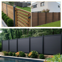 Prix d'usine, certifié CE, panneaux décoratifs composites pour jardin, clôture murale extérieure en WPC sans creuser pour petite terrasse ou cour arrière, pour l'intimité