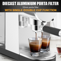 Design moderne avec boîtier entièrement métallique Machine à café semi-automatique expresso à pompe 20 bars pour la maison et le bureau