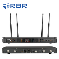 Véritable Diversité RBR Bm699 Système de Microphone Sans Fil UHF Rechargeable Portable pour Scène et Spectacle en Direct