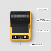 Printer Label Transfer Termal 1.5 Inci Portabel Genggam 203dpi Bluetooth Kabel USB Pembuat Label Penanda Kabel untuk Ruang Server