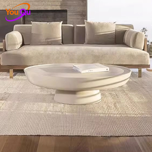 现代简约组合椭圆形矮桌咖啡桌，适合小公寓客厅 - Product Image 4